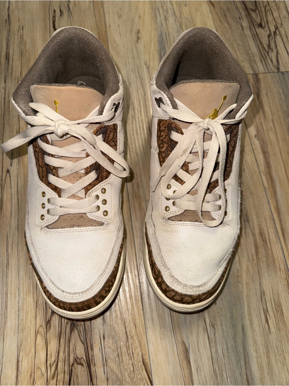 Nike Air Jordan 3 Retro Palomino Men's White and Brown Low-Top Sneakers